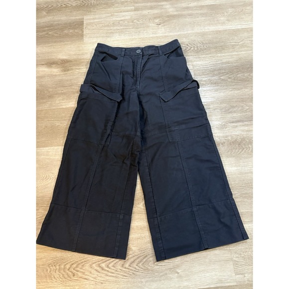 ME+EM Heavy Cotton Crop Cargo Wide Leg Trouser 32in Waist - Picture 1 of 7